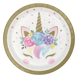 Baby Unicorn Small Paper Plates (8pcs)