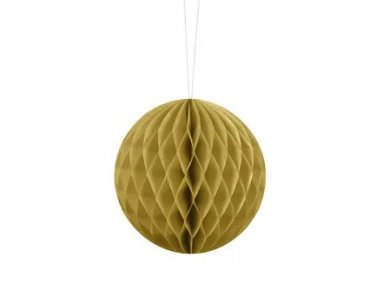 Small Gold Honeycomb Ball Decoration (10cm)