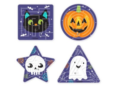 Halloween Friends Maze Puzzles (4pcs)