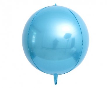 Mirror Light Blue Small Globe Balloon (25cm)