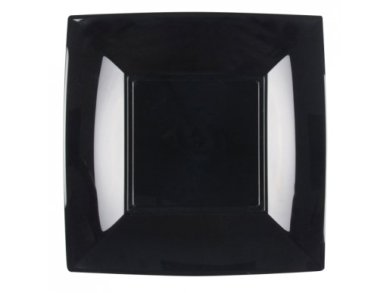 Design Square Black Small Plates (8pcs)