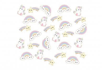 Unicorn and Rainbow Table Confettis