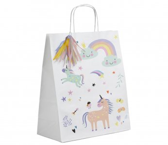 Unicorn and Rainbow Paper Gift Bags (6pcs)