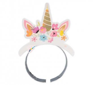 Unicorn with Flowers Headbands (4pcs)