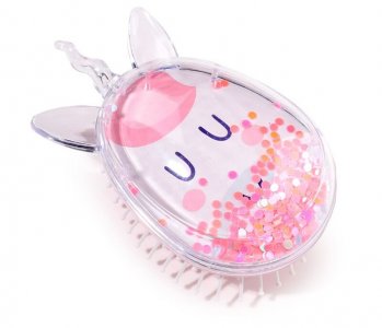 Unicorn Shaped Hair Brush with Confetti