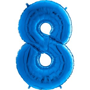 Supershape Balloon Number 8 Blue (100cm)