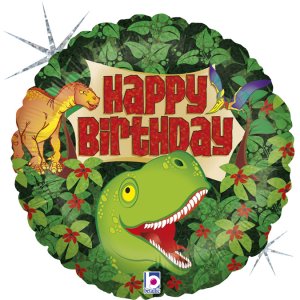 Dinosaures Foil Happy Birthday Balloon