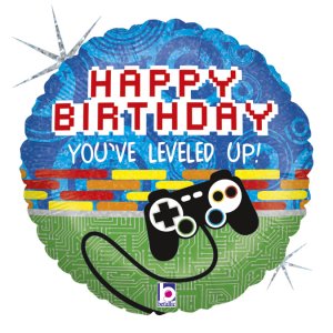 Gaming Party - Game On Για Γενέθλια Happy Birthday Μπαλόνι Foil