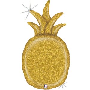 Pineapple Gold Holographic Design Balloon Supershape (89cm)