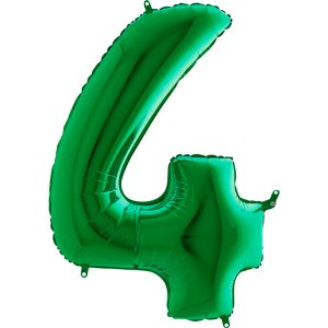 Green Supershape Balloon Number 4 (100cm)