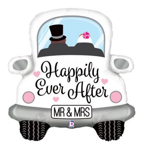 Supershape Balloon Car Mr and Mrs Happily Ever After