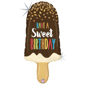 Ice Cream Have A Sweet Birthday Με Ολογραφικό Τύπωμα Supershape Μπαλόνι