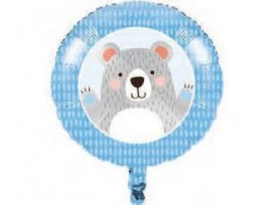 Blue Bear Foil Balloon 45cm