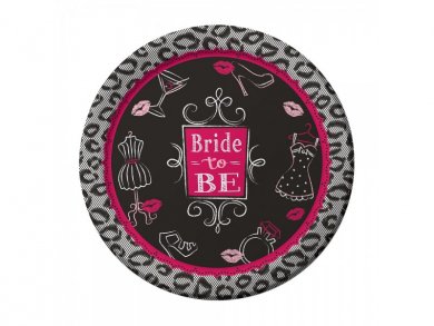 Bride to Be Animal Print Large Paper Plates (8pcs)
