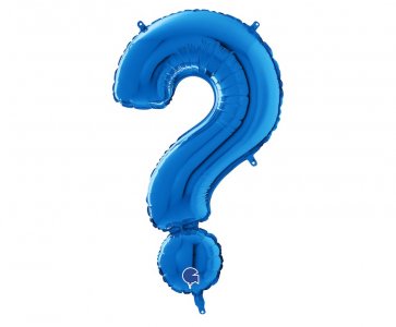 Blue Question Mark Super Shape Balloon (66cm)