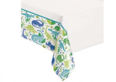 Blue and Green Dinosaurs Tablecover (137cm x 213cm)