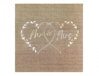 Mr and Mrs Napkins in Natural Color (20pcs)