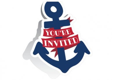 Ναυτικό Αγόρι Προσκλήσεις για Πάρτυ (8τμχ)