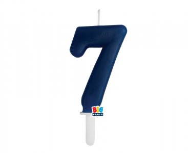 Navy Blue Number 7 Cake Candle (7cm)
