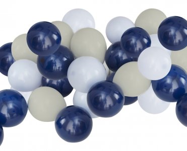 Navy Mix Small Latex Balloons (40pcs)