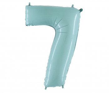 Νούμερο 7 Super Shape Μπαλόνι σε Γαλάζιο Παστέλ Χρώμα (100εκ)