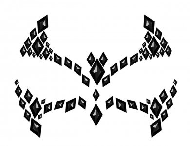 Bat Face Jewel Stickers