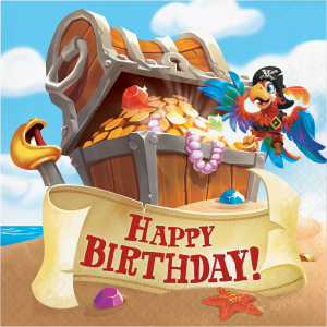 Pirate Treasure Happy Birthday Luncheon Napkins (16pcs)