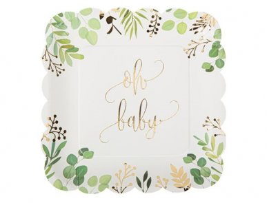 Oh Baby Nature Large Paper Plates (8pcs)