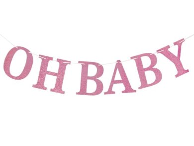 Oh Baby Pink with Glitter Garland (3m)