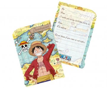One Piece Προσκλήσεις για Πάρτυ (8τμχ)