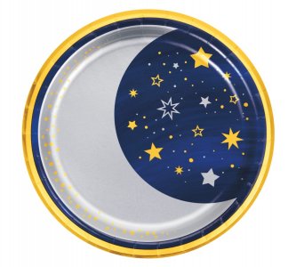Starry Night Large Paper Plates (8pcs)