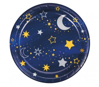Starry Night Small Paper Plates (8pcs)