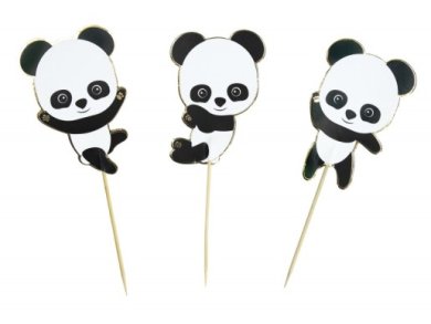 Panda Διακοσμητικά Toppers (3τμχ)