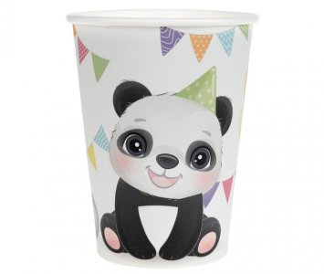 Panda with Balloons Paper Cups (10pcs)