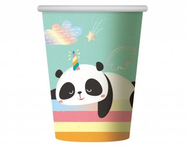 Panda with Rainbow Paper Cups (6pcs)