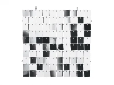 Panel with Square Silver Sequins for a Backdrop (30cm)