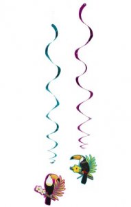Toucan Parrots Swirl Decorations (2pcs)