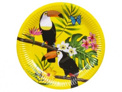 Toucan Parrots Large Paper Plates (6pcs)