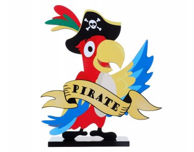 Pirate Parrot Centerpiece Table Decoration (20cm)