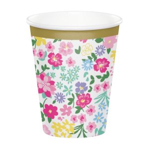 Floral Tea Party Paper Cups (8pcs)