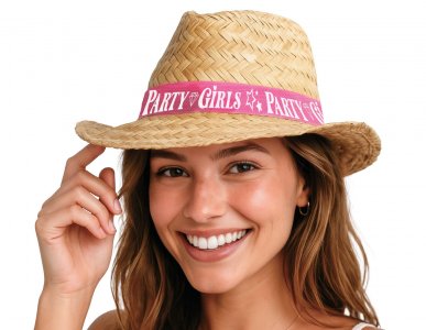Party Girls Ψάθινο Καπέλο