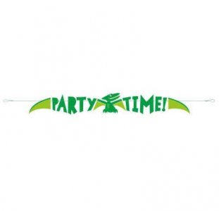 Party Time Green Dinosaur Garland (150cm)
