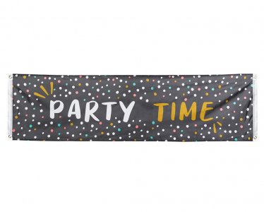 Party Time Υφασμάτινο Μπάνερ (180εκ x 50εκ)