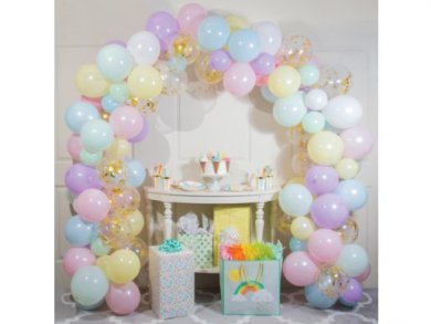 Pastel Colors Latex Balloons Garland - Arch (4,80m)
