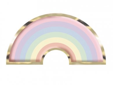 Pastel Rainbow Shaped Paper Plates (8pcs)