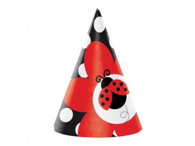 Ladybug Party Hats (8pcs)