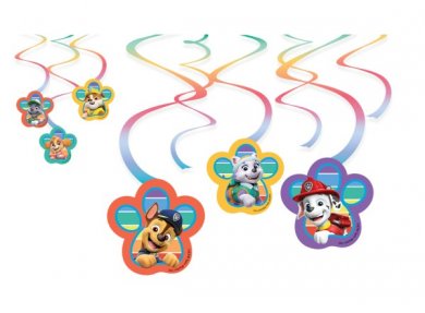 Paw Patrol and Friends Swirl Decorations (6pcs)