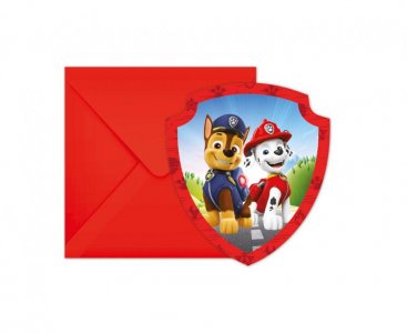 Paw Patrol Rescue Heroes Προσκλήσεις για Πάρτυ (6τμχ)