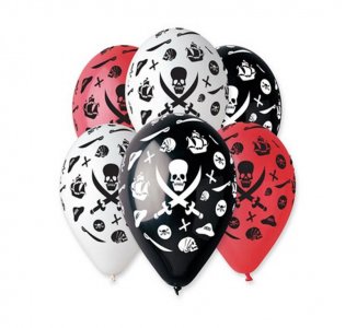 Pirates Set of Latex Balloons (5pcs)