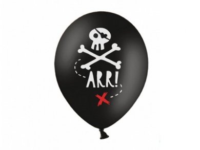 Pirate Theme Black Latex Balloons (6pcs)